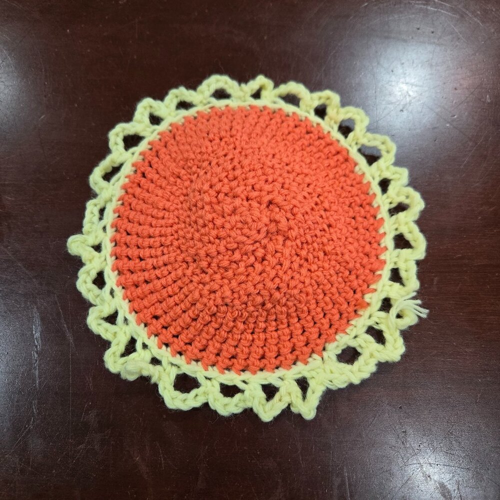 Handmade Crochet Sun Coaster ☀️🌼